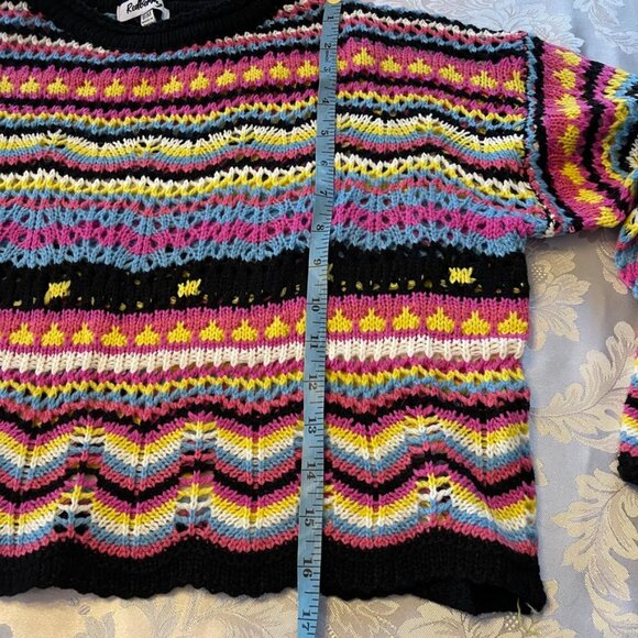 Colourful crop rainbow crop sweater size S/M - Picture 6 of 6